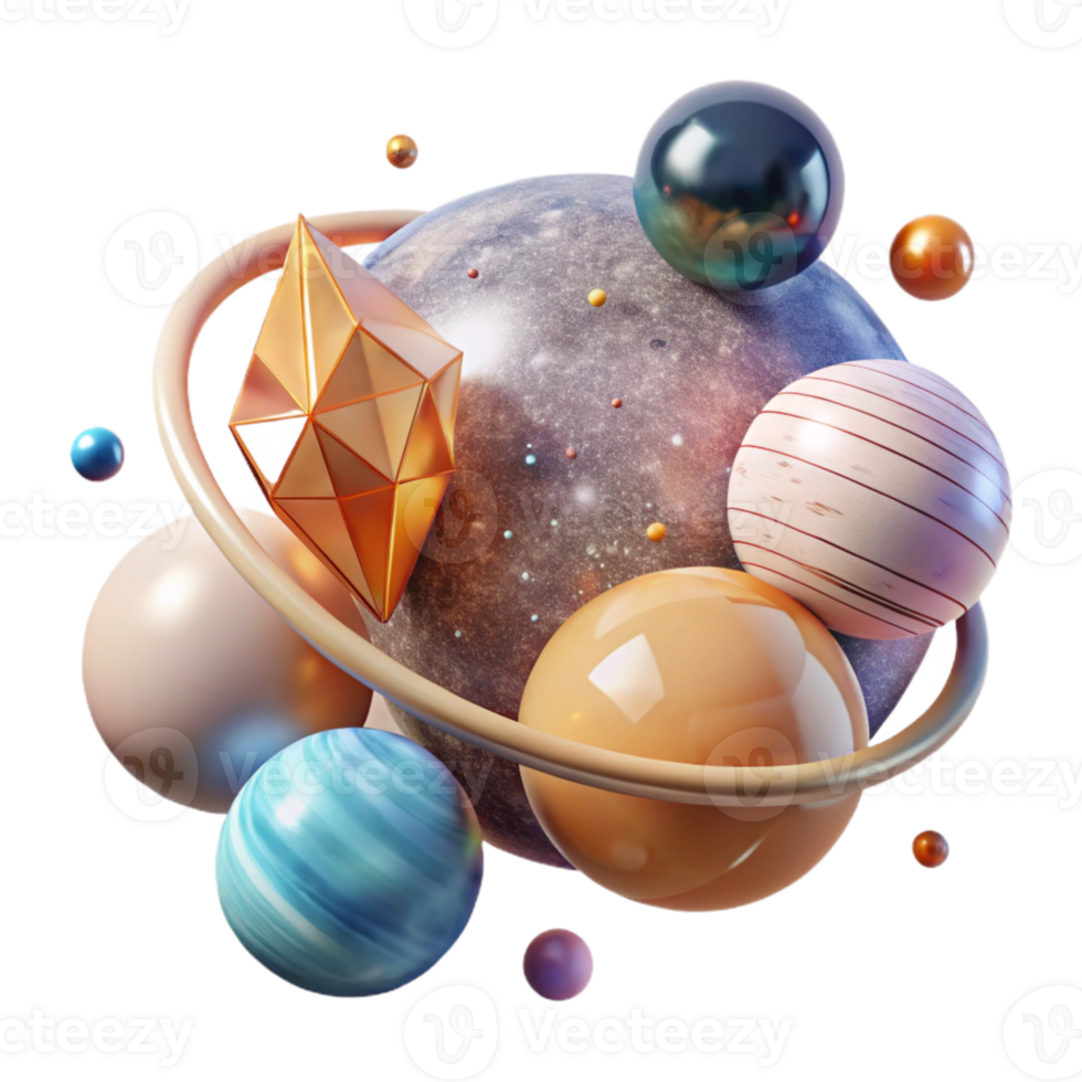 extraordinary contemporary Solar System Planets Illustration Transparent for Astronomy detailed png