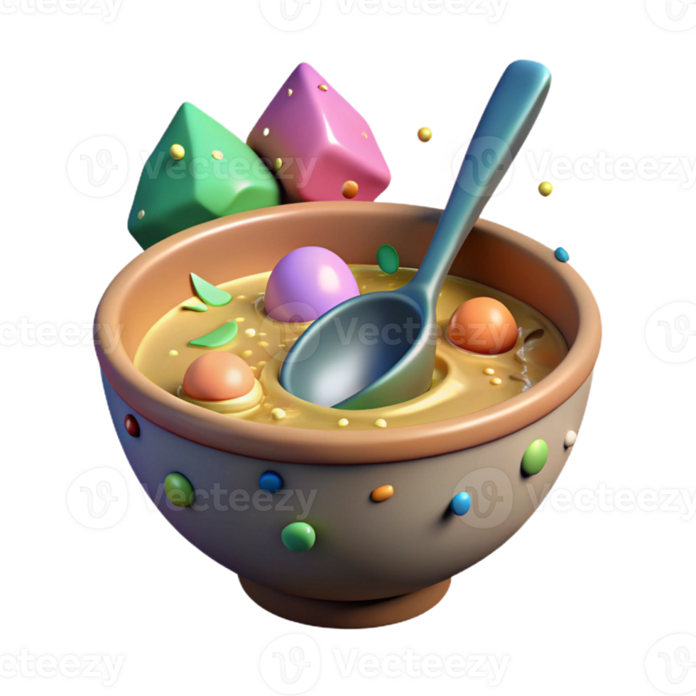 impressive minimalist Soup Bowl with Spoon Cutout for Soup Menu authentic png