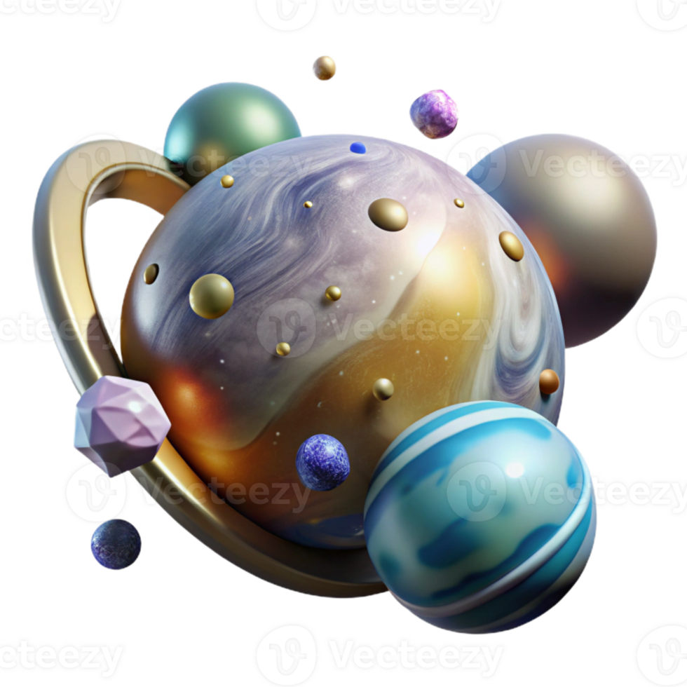 wonderful abstract Solar System Planets Orbit Isolated for Educational Resources original png