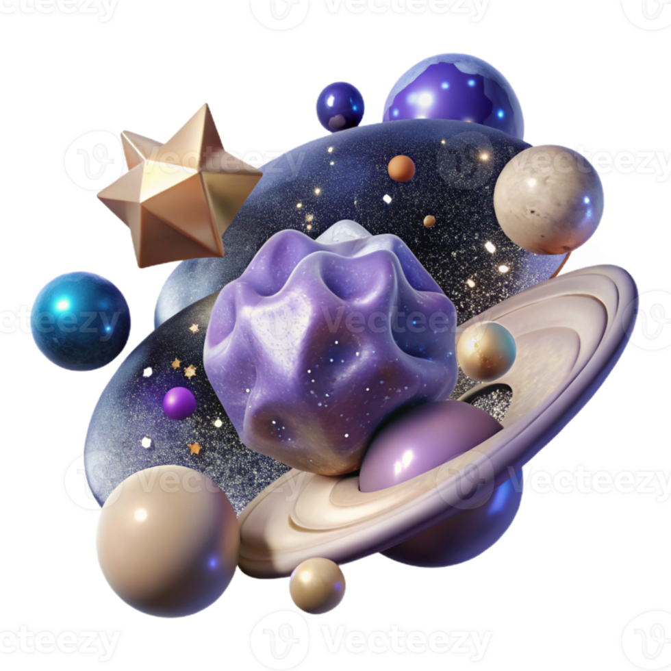 serene traditional Space Background Nebula and Stars Transparent for Design png