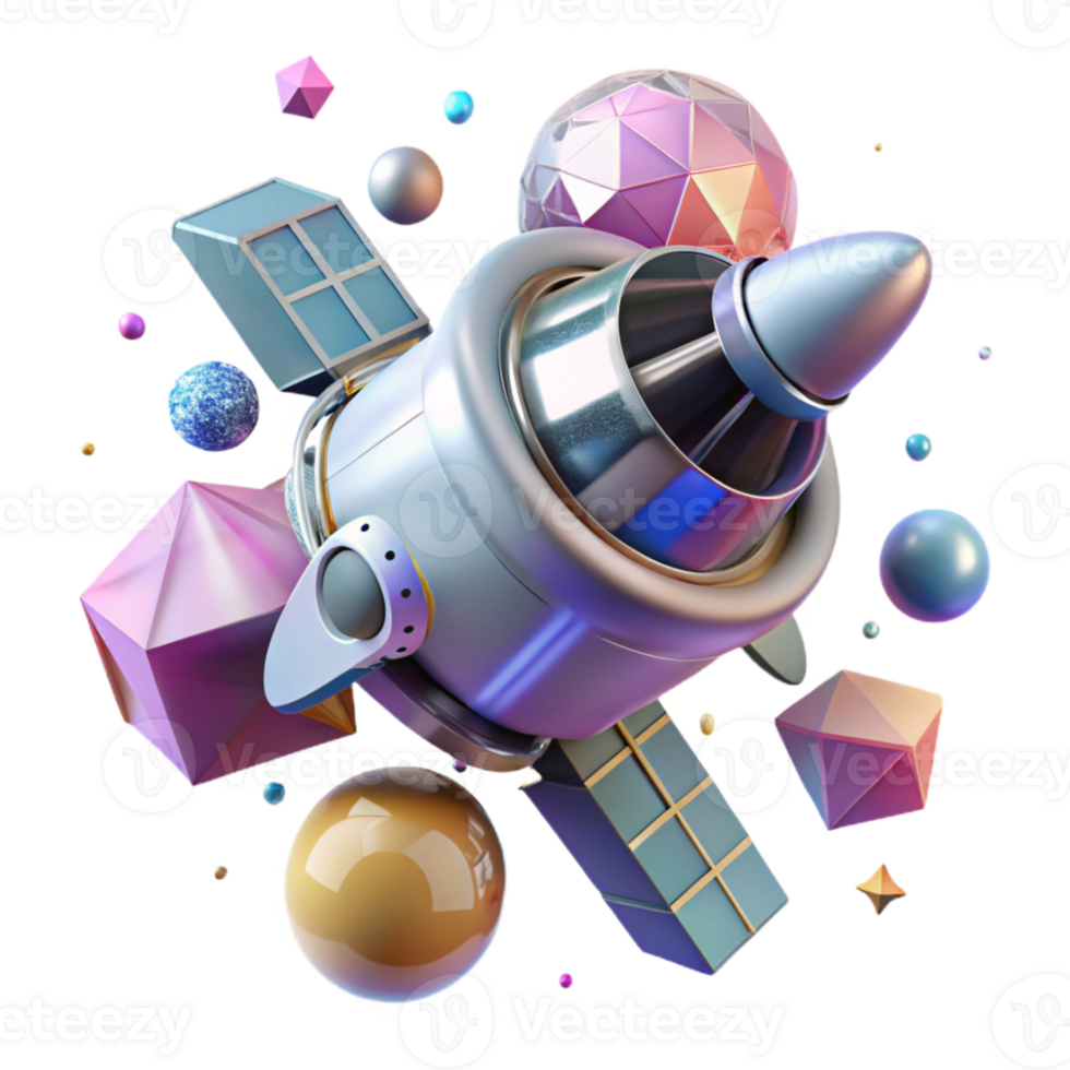 vibrant modern Spacecraft Docking Transparent for Space Station Graphics detailed png