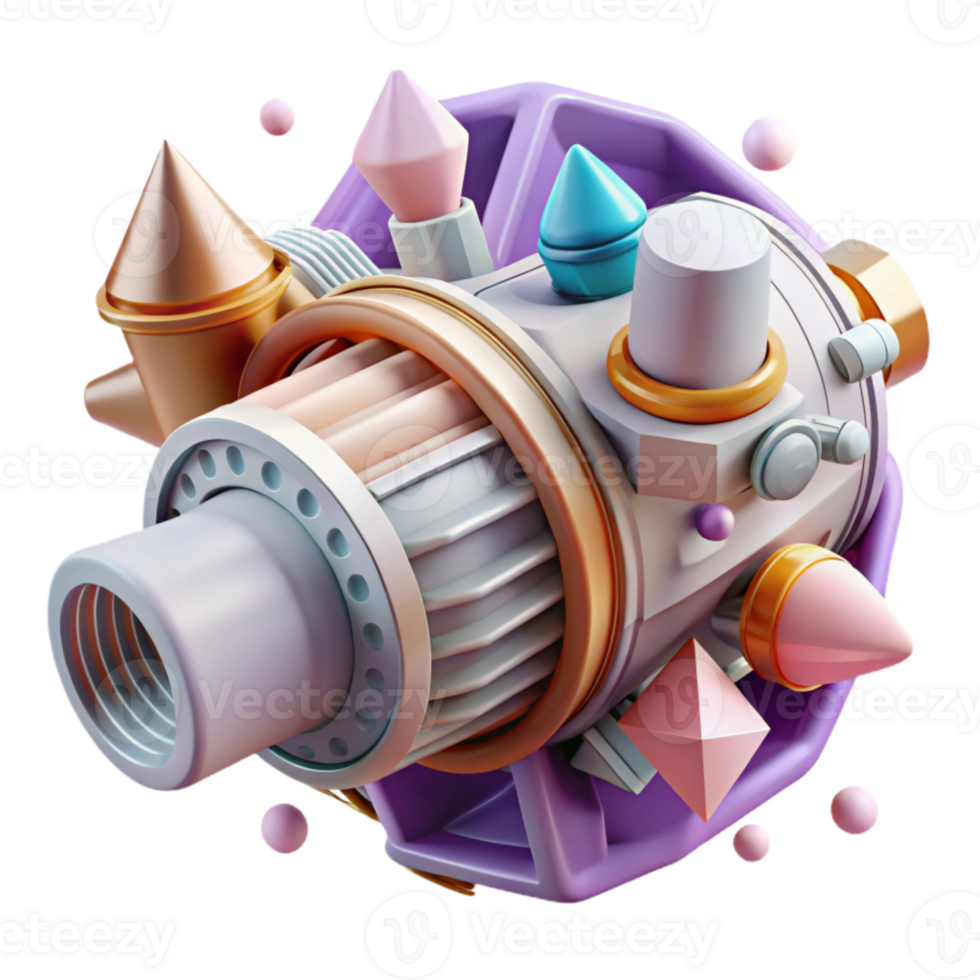 impressive creative Spacecraft Engine Isolated for Engineering Projects premium png