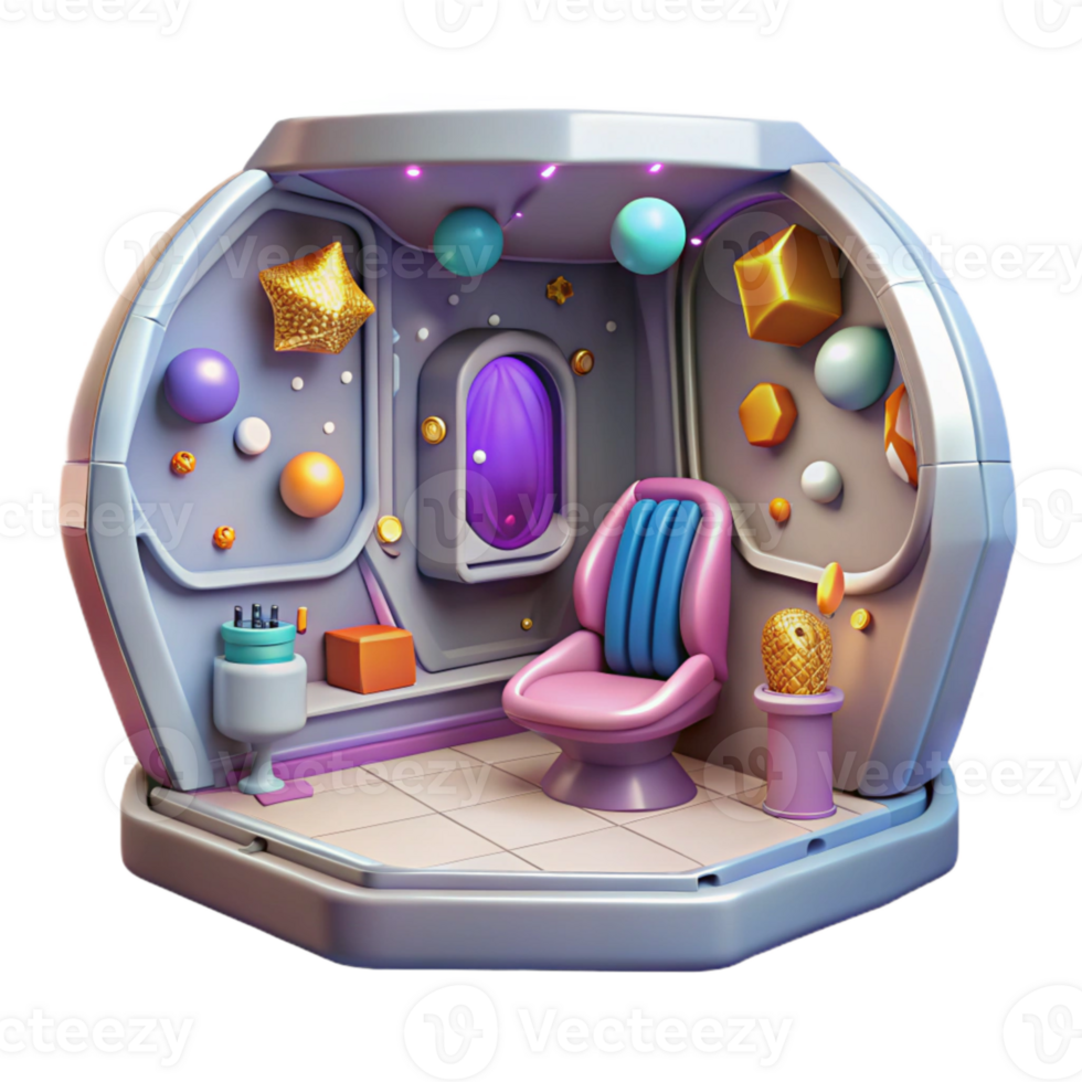 magnificent creative Spacecraft Interior Cabin Isolated for Sci Fi Art authentic png