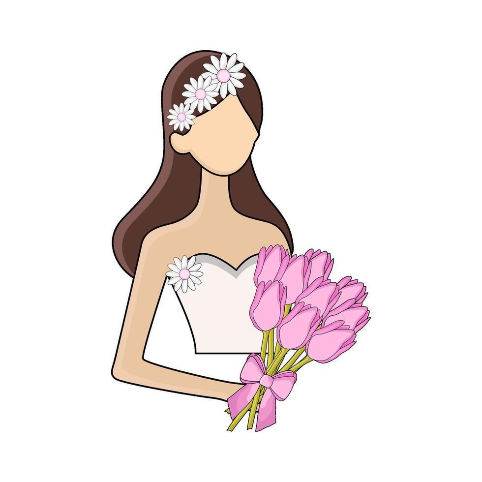 illustration of Bride vector