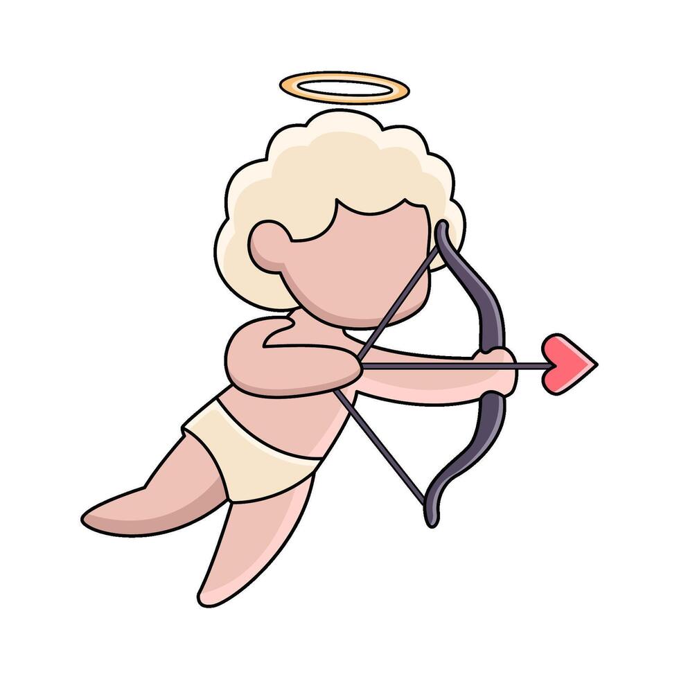 illustration of cupid angel vector