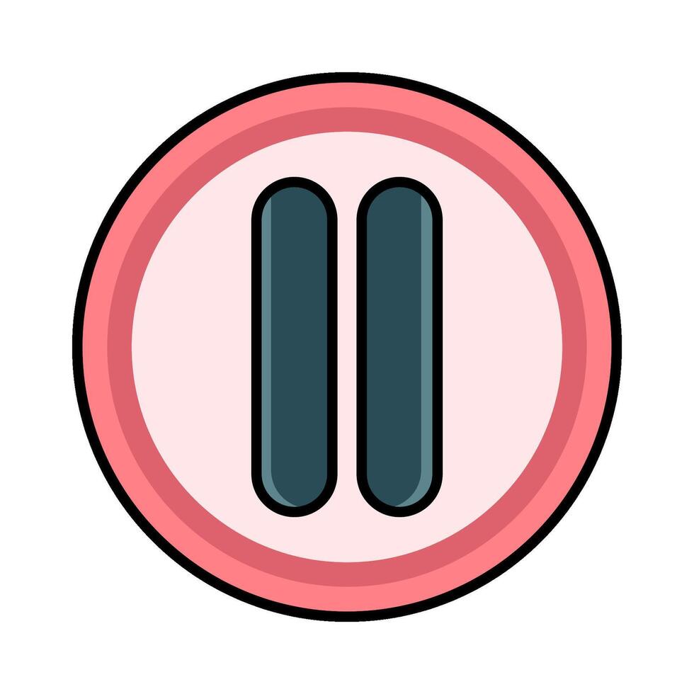 Pause button illustration vector