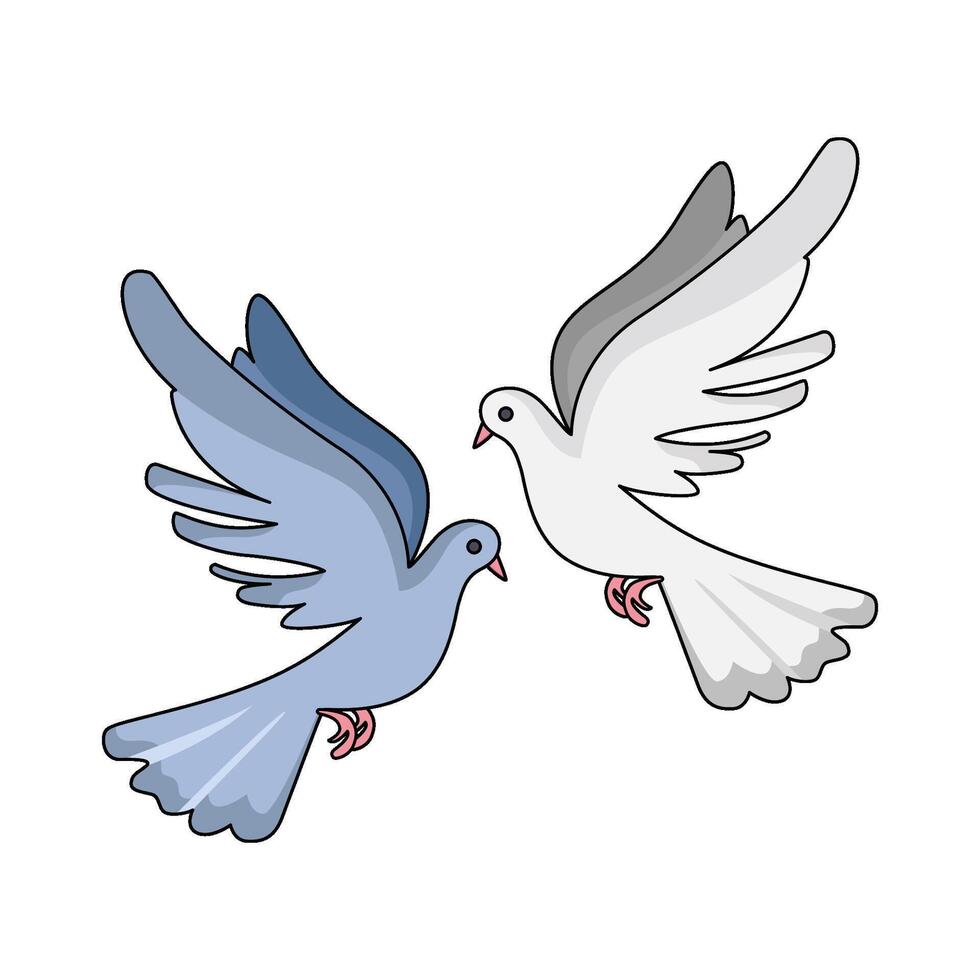 illustration of Doves vector