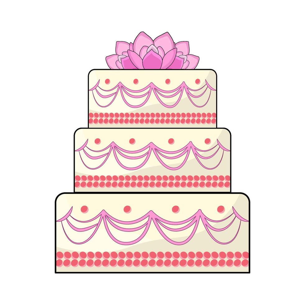 Wedding Cake illustration vector