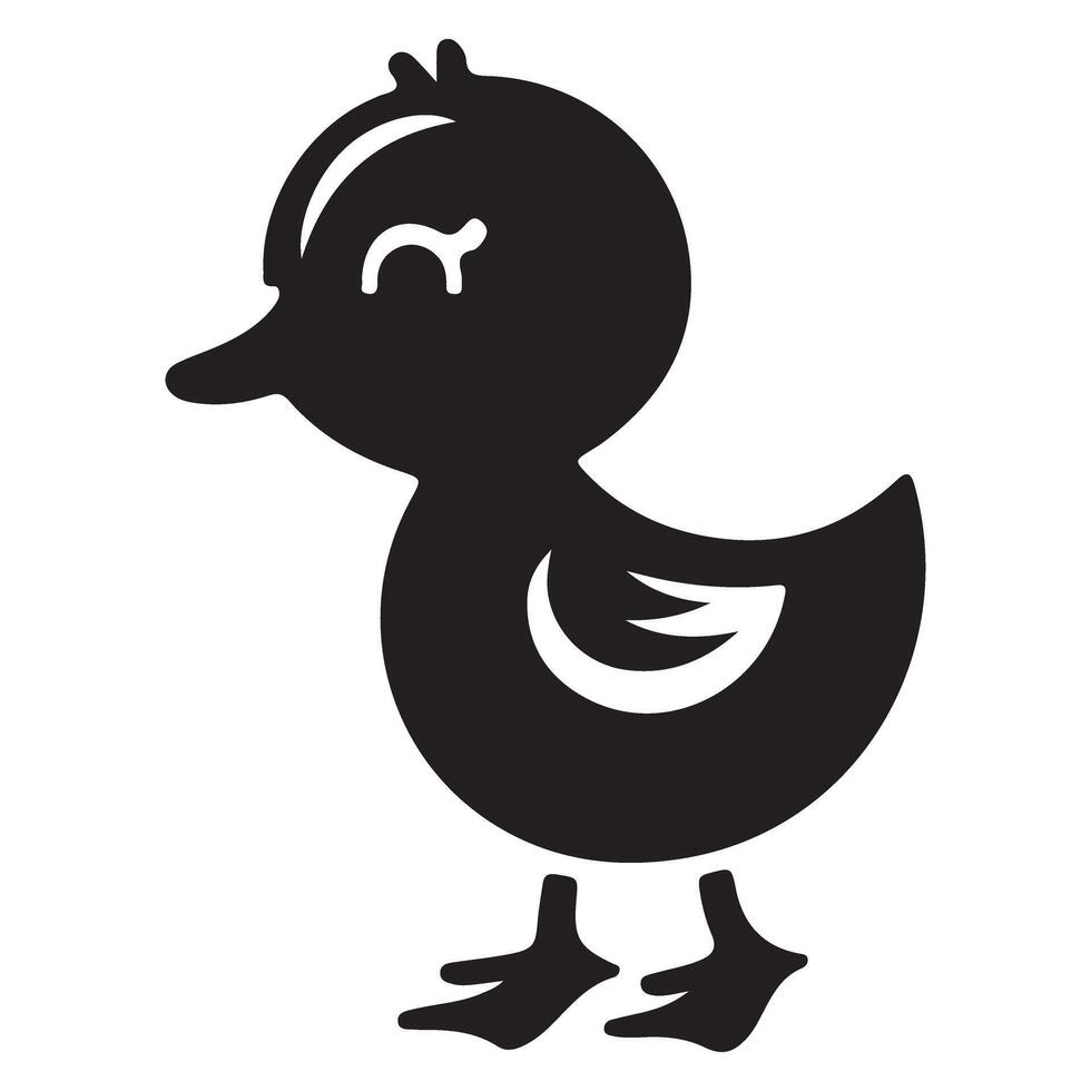 Cute Duckling Illustration Adorable Baby Duck Graphic Design vector
