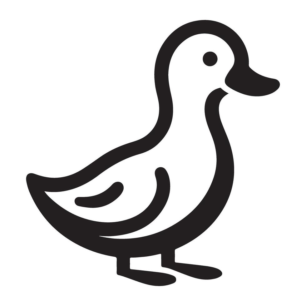 Simple Duck Illustration Image Cute and Playful Style vector