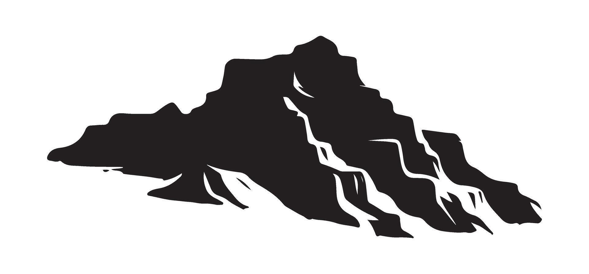 Mountain Silhouette Landscape Background Illustration Element Graphic vector