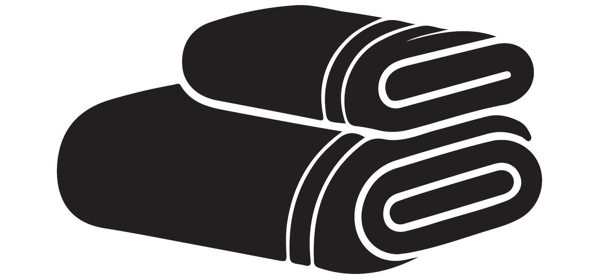 Stack of Folded Towels Silhouette Illustration for Bathroom and Spa Designs vector