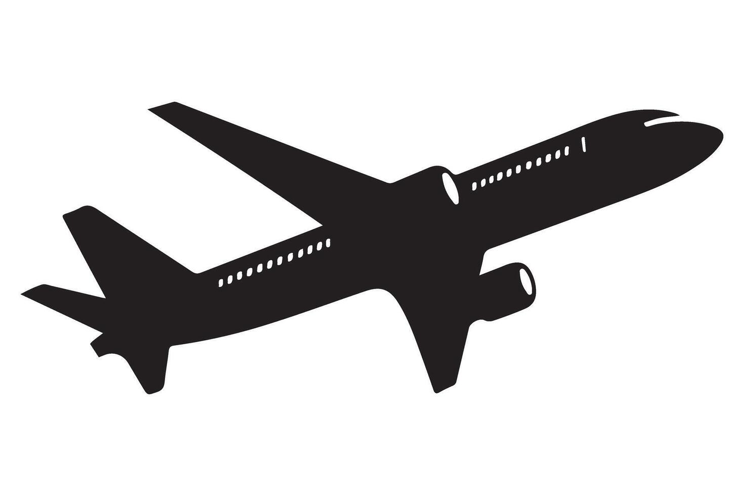 High Flying Airplane Taking Off Illustration for Travel Designs vector