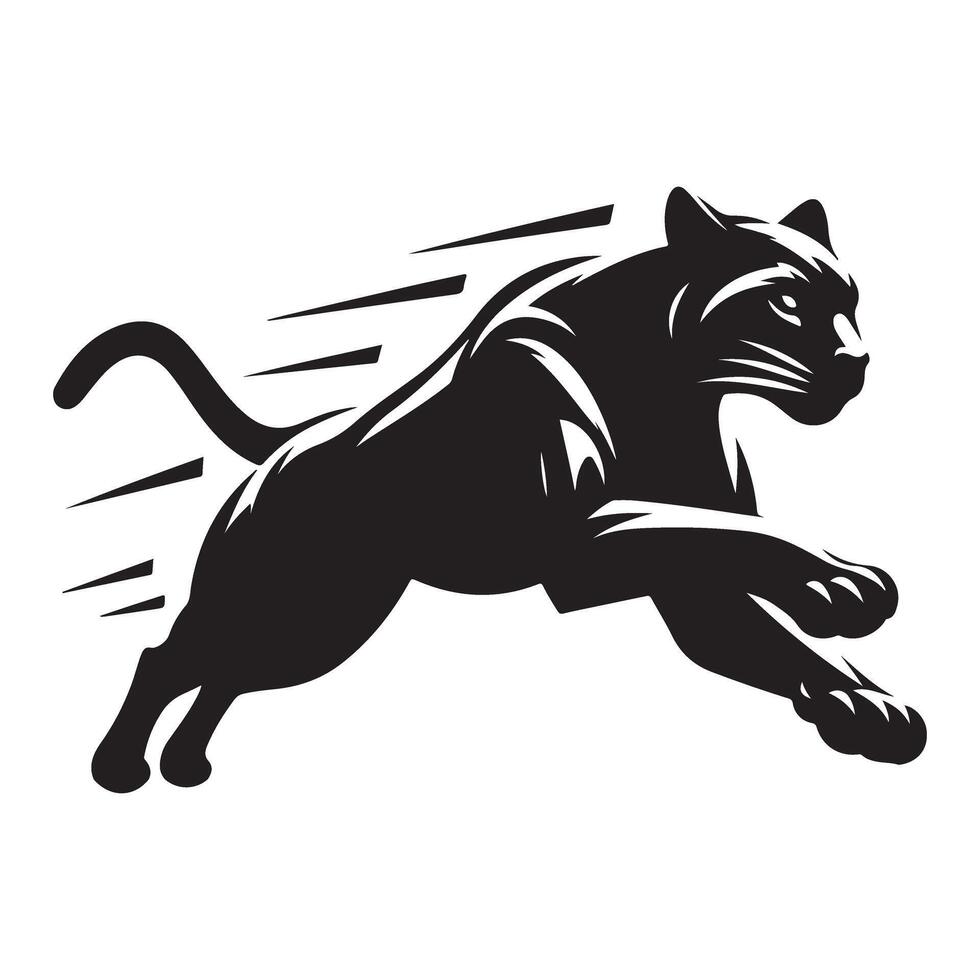 Powerful Panther Silhouette Design for Sports Team and Mascot vector