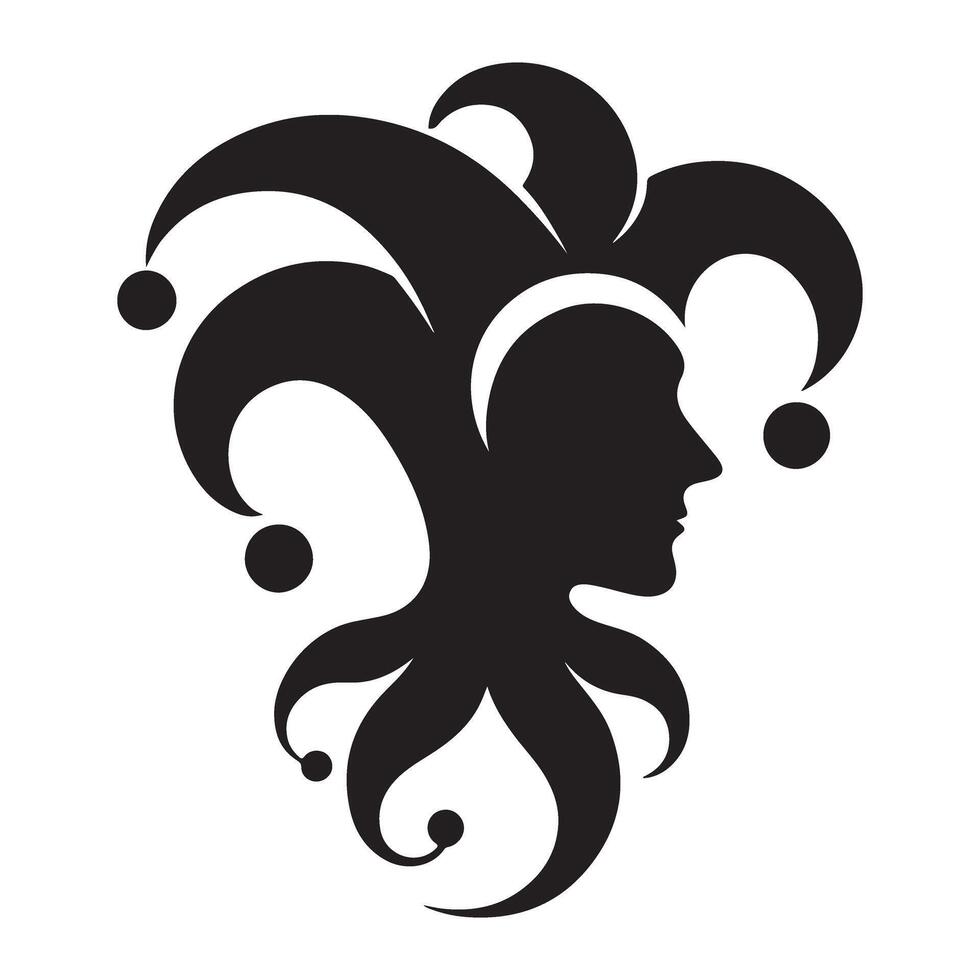 Jester Silhouette Art for Comedy and Entertainment Designs vector