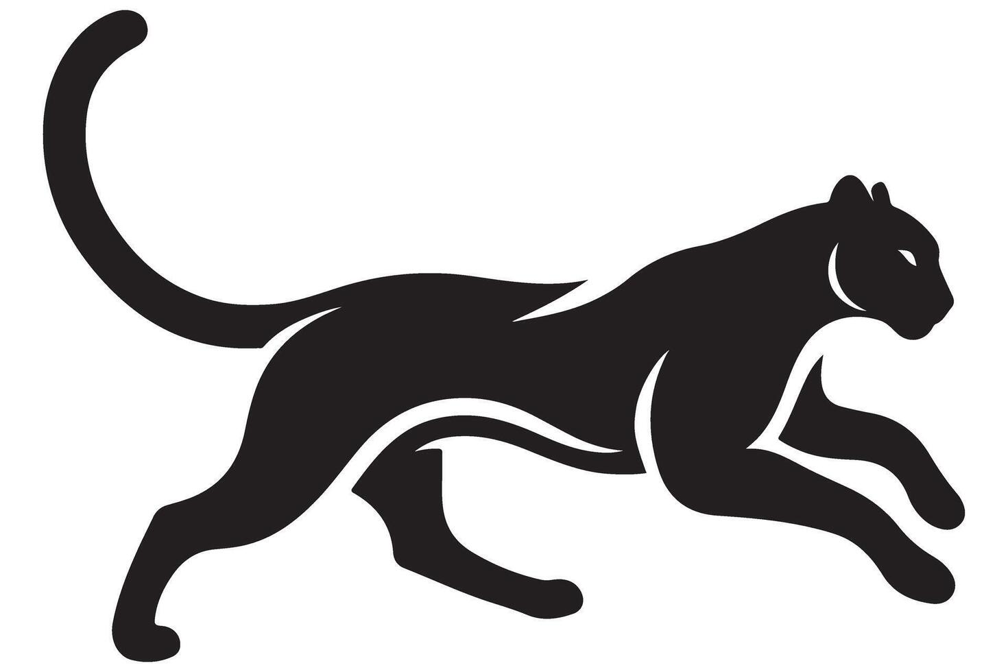 Panther Silhouette Illustration An Elegant Animal Design vector