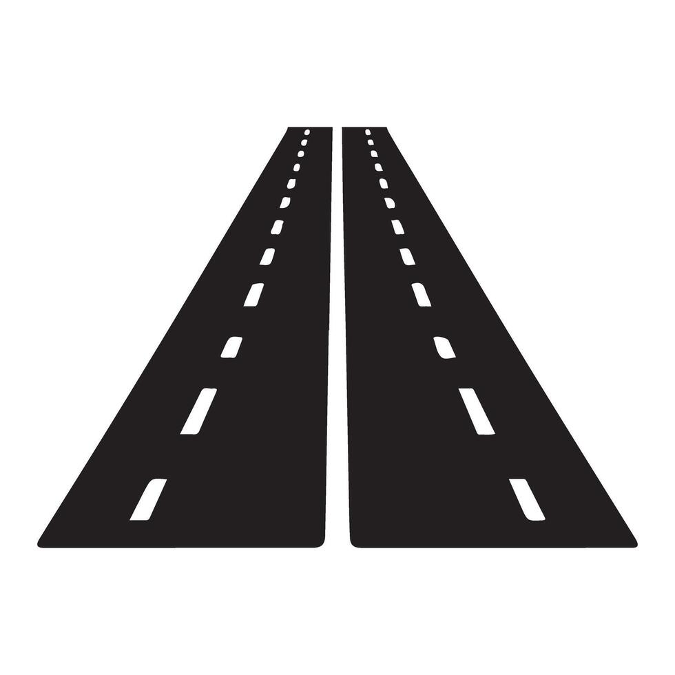 Detailed Road Illustration Black and White for Background Design vector