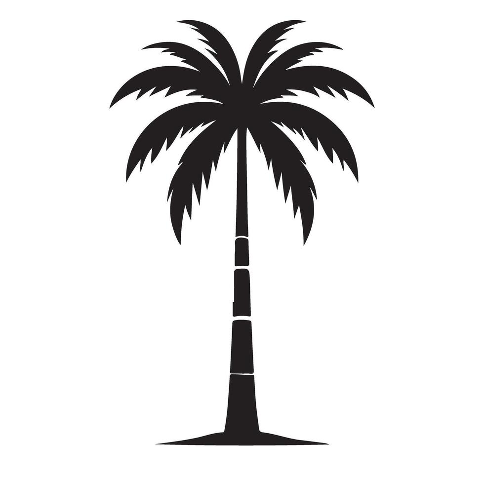Isolated Palm Tree Silhouette Illustration Design vector