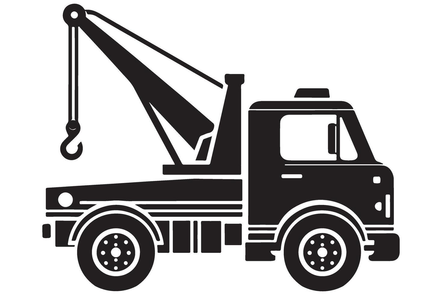 Tow Truck Illustration for Roadside Assistance and Vehicle Recovery vector