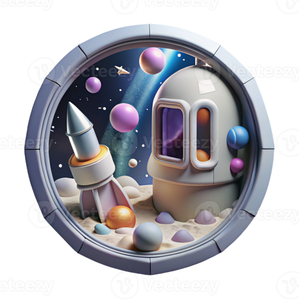 impressive abstract Spacecraft Window View Cutout for Scenic Illustrations original png