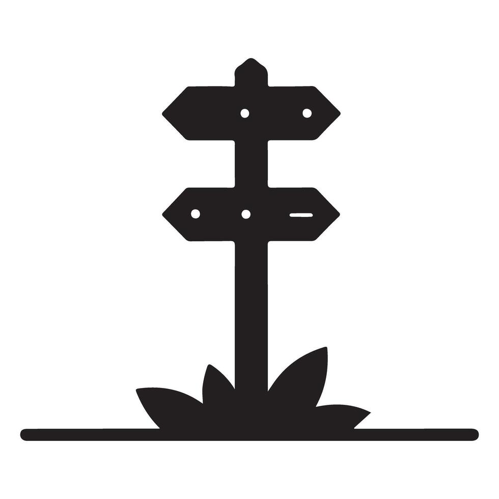 Silhouette Direction Signpost Guidance and Information Design vector