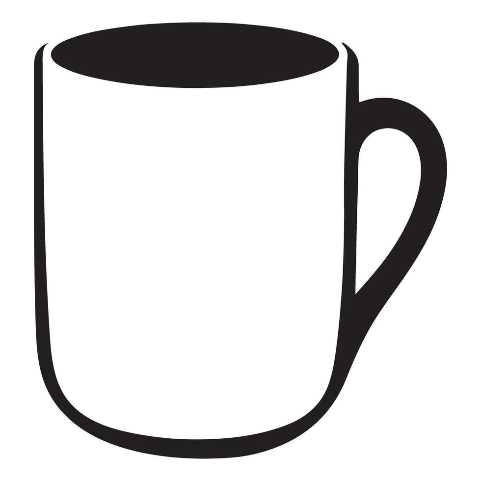 Minimalist Mug Clipart Illustration for Coffee Lovers vector