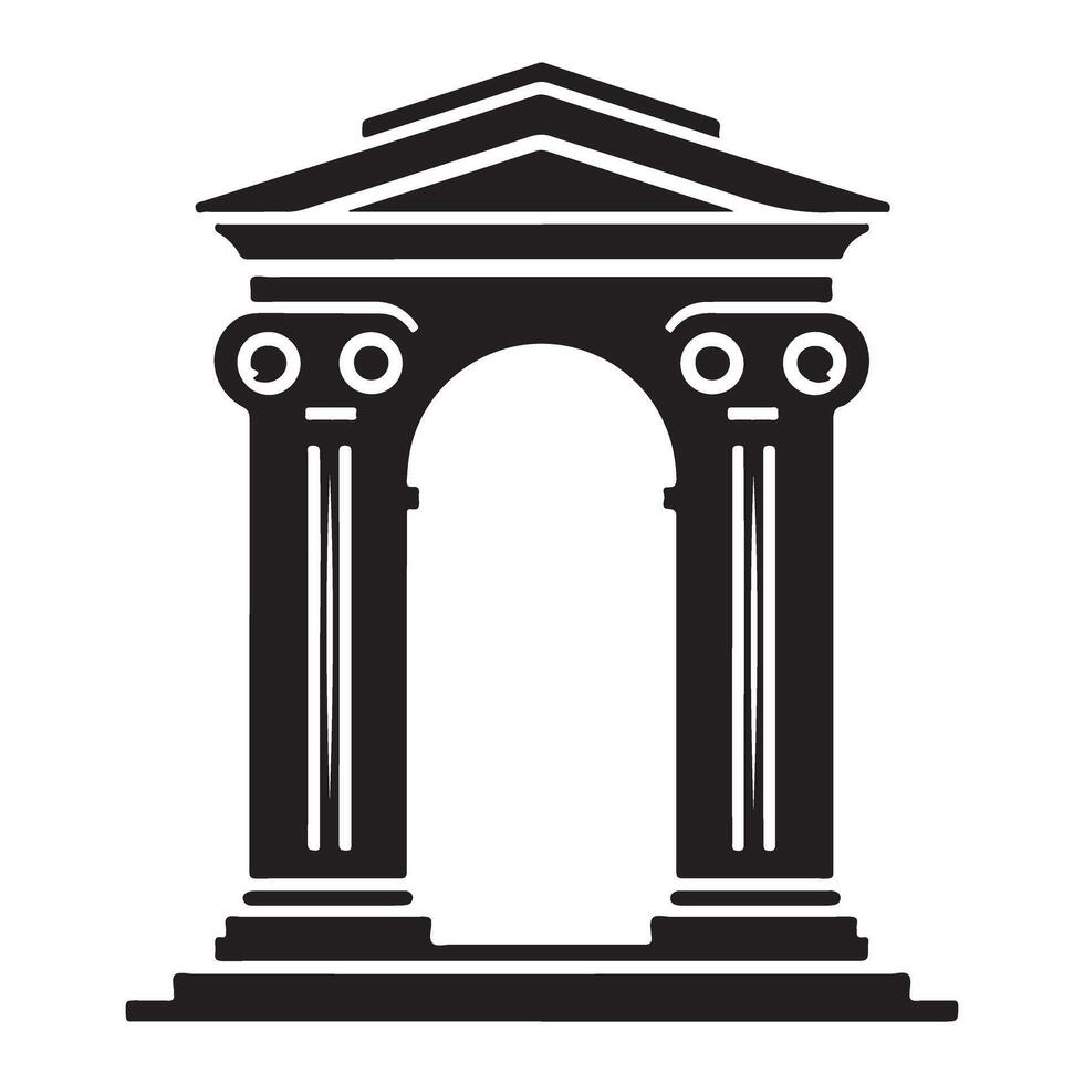 Ancient Roman Archway Illustration for Architectural and Historical Design vector