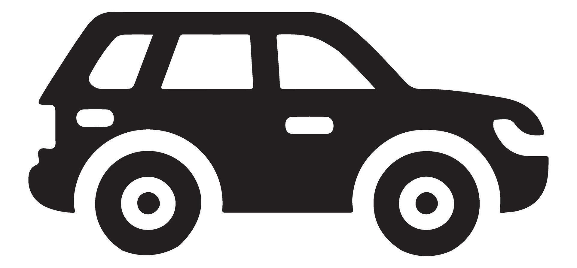 Black Automobile Illustration for Modern Transportation Design Projects vector
