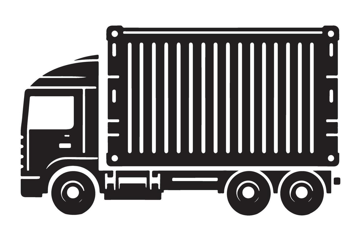 Silhouette Cargo Truck Image for Shipping and Logistics vector
