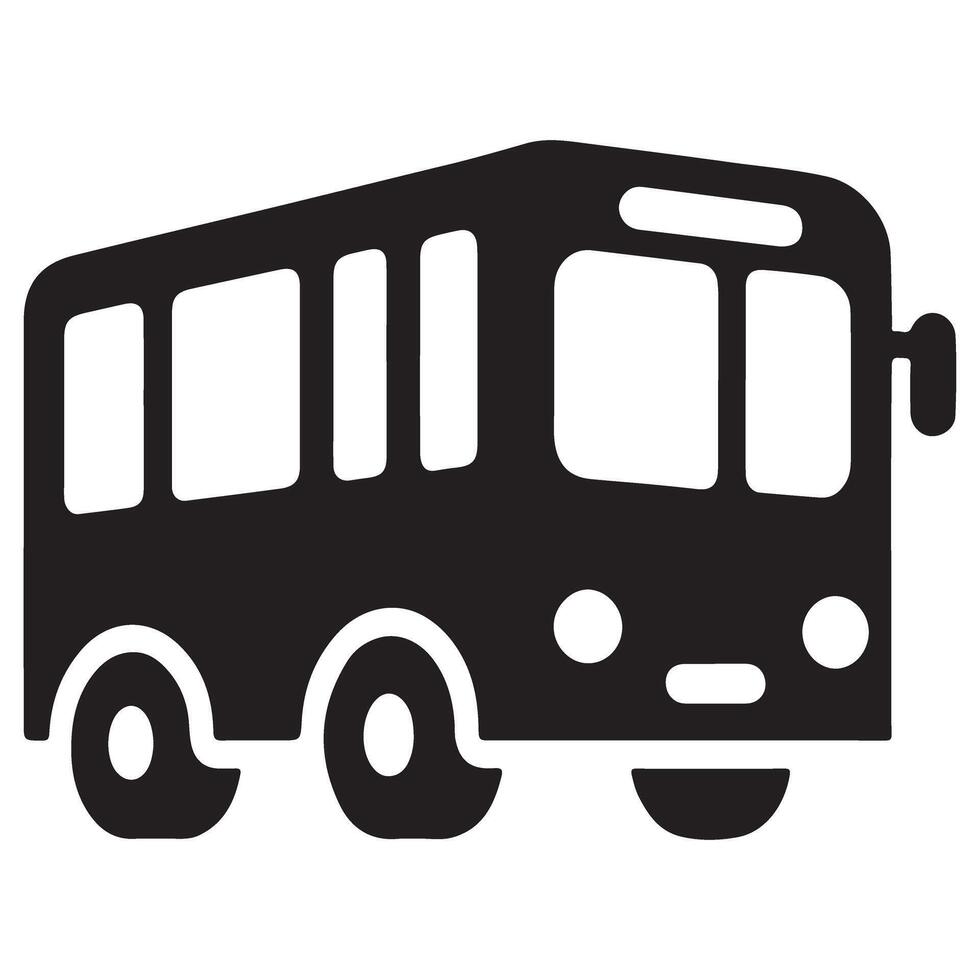 Tour Bus Silhouette Artwork for Travel and Tourism Concepts vector