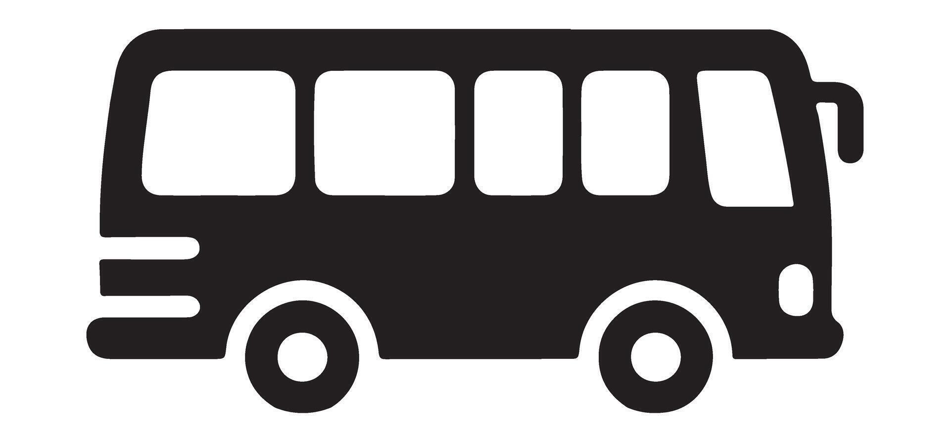 Mini Bus Silhouette Graphic for Shuttle Transportation Design vector