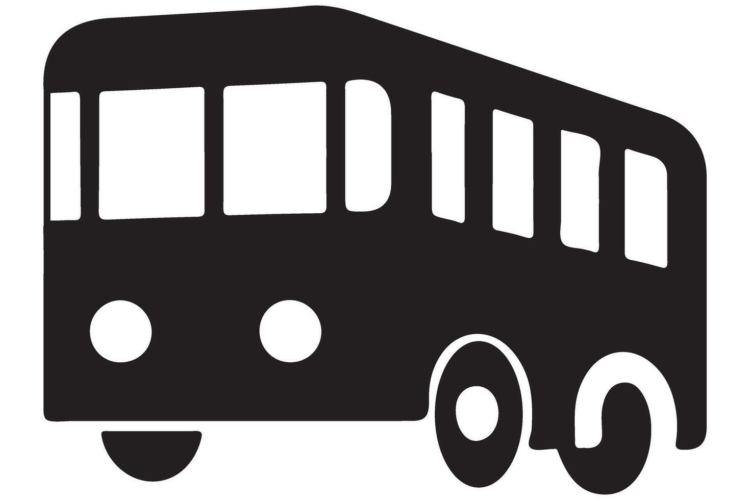 Side View Bus Silhouette Graphic Design for Websites vector