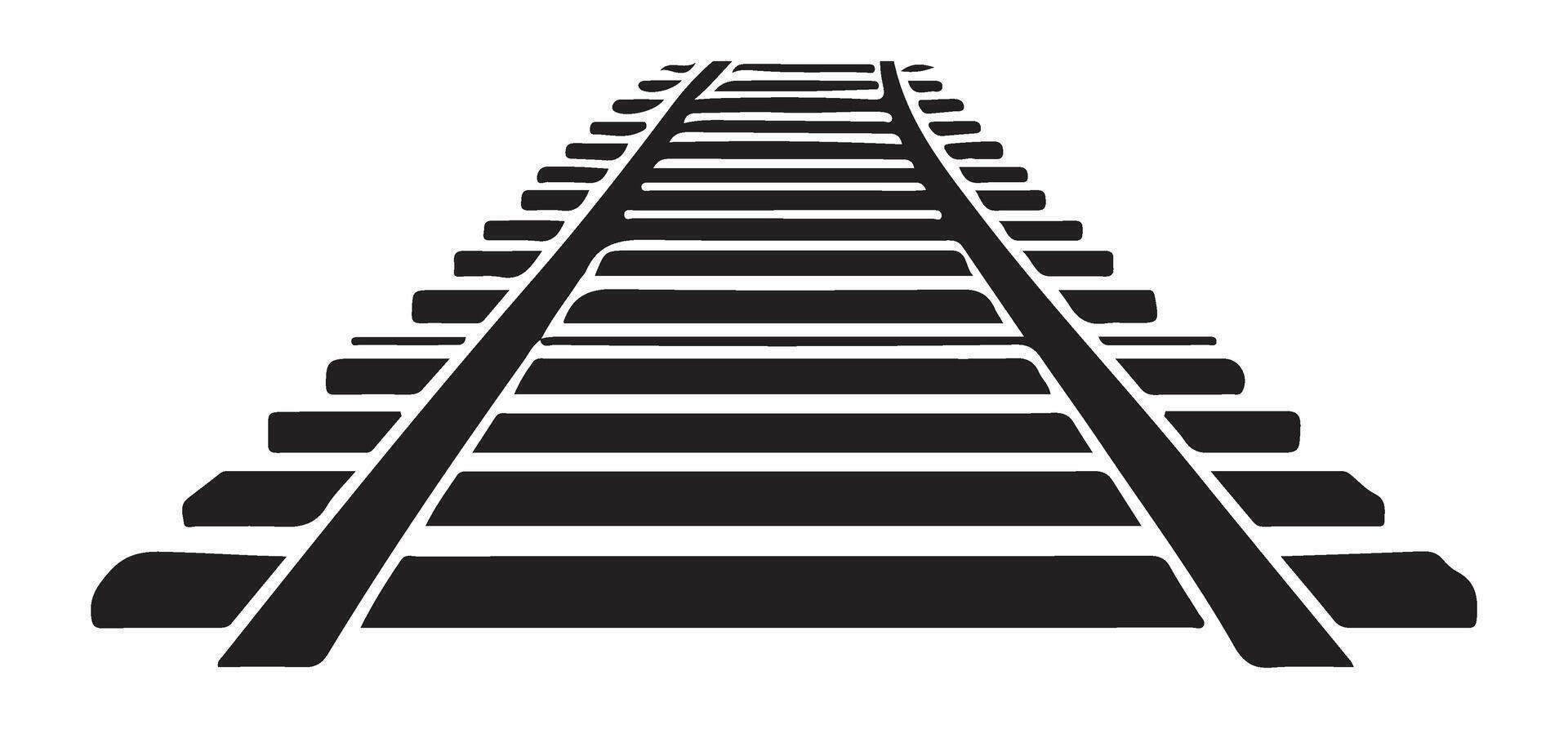 Railroad Tracks Illustration for Train Travel and Transport Designs vector
