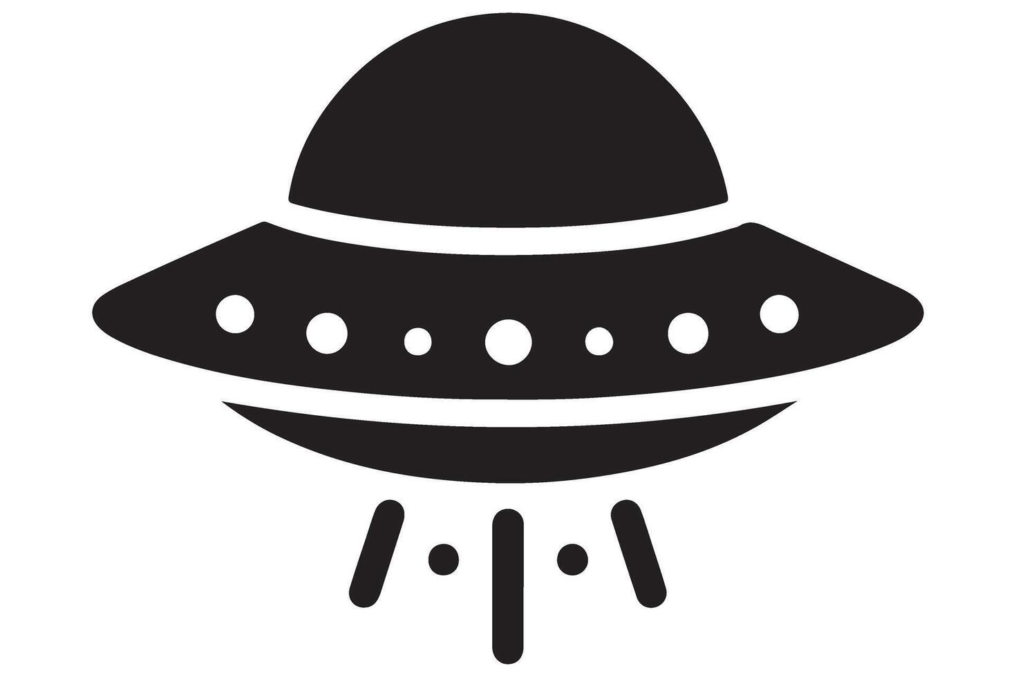 UFO Spaceship Illustration for Science Fiction and Extraterrestrial Themes vector
