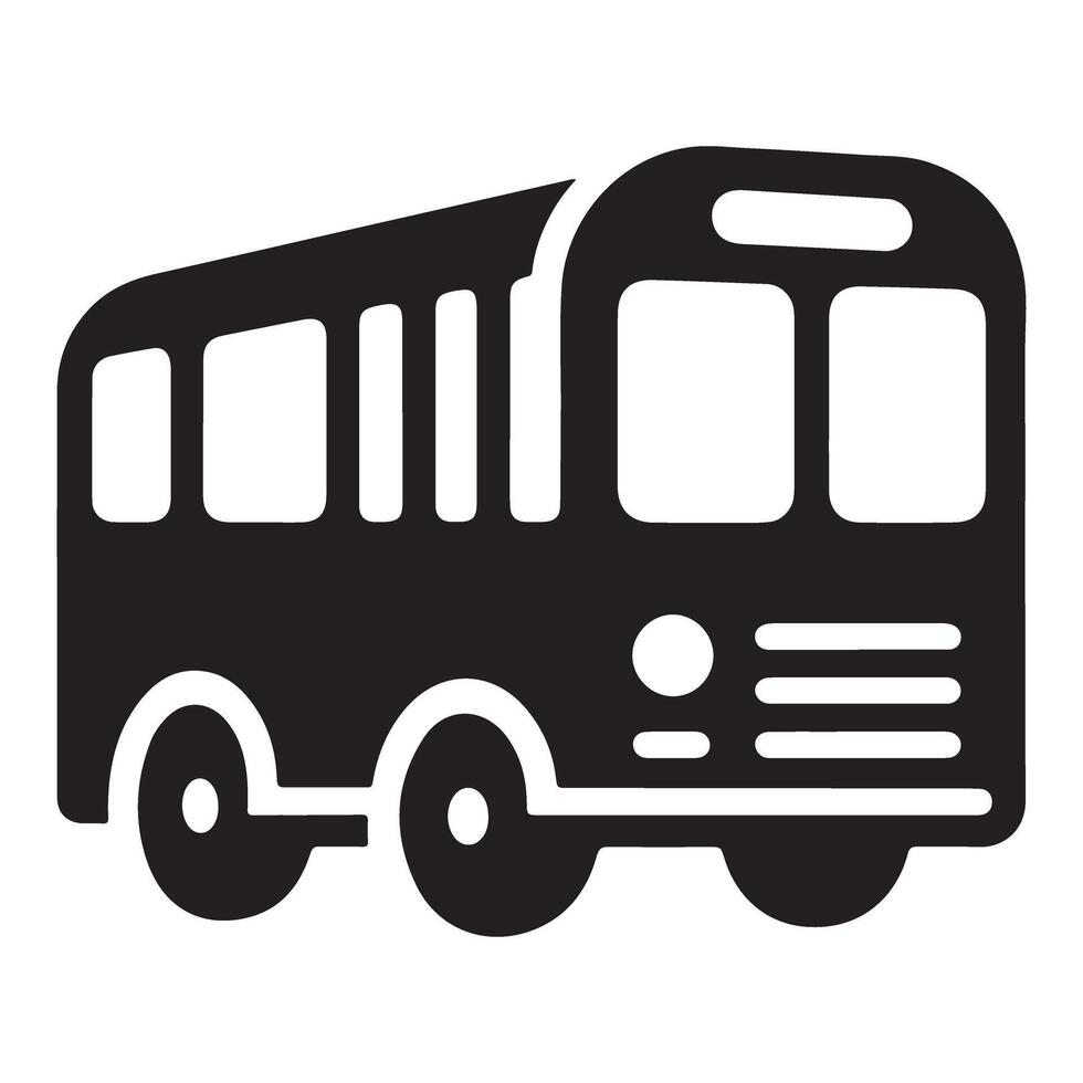 Small Bus Illustration for Transportation and Transit Graphics vector