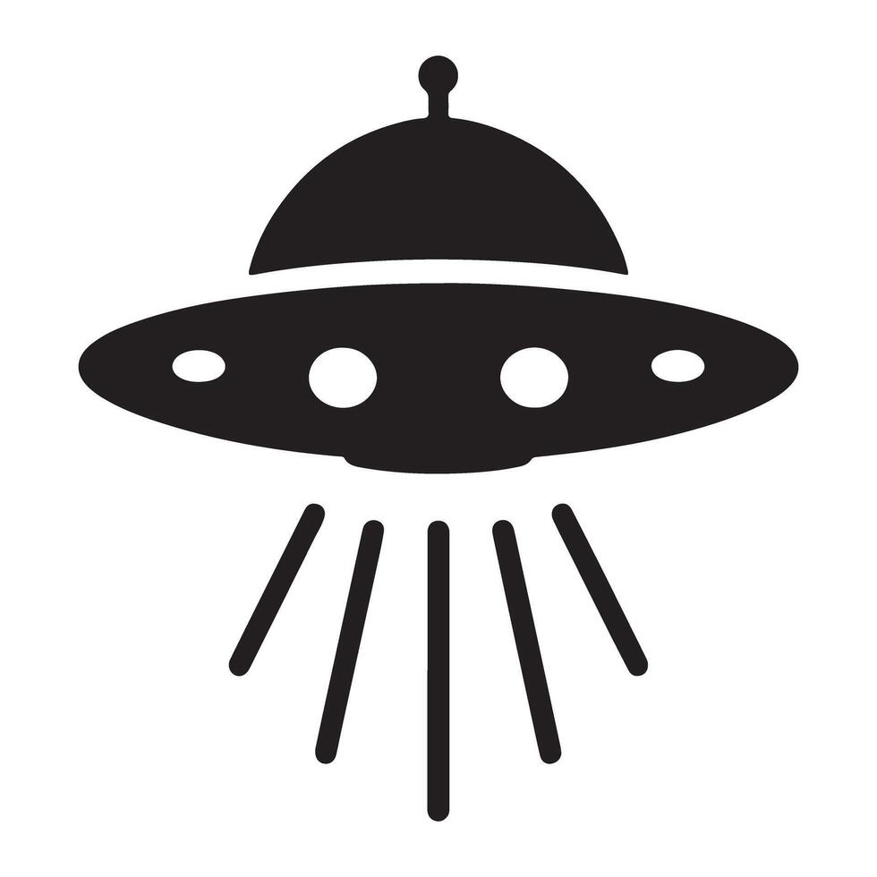 Flying Saucer Icon Illustration for Science Fiction and Space Exploration vector