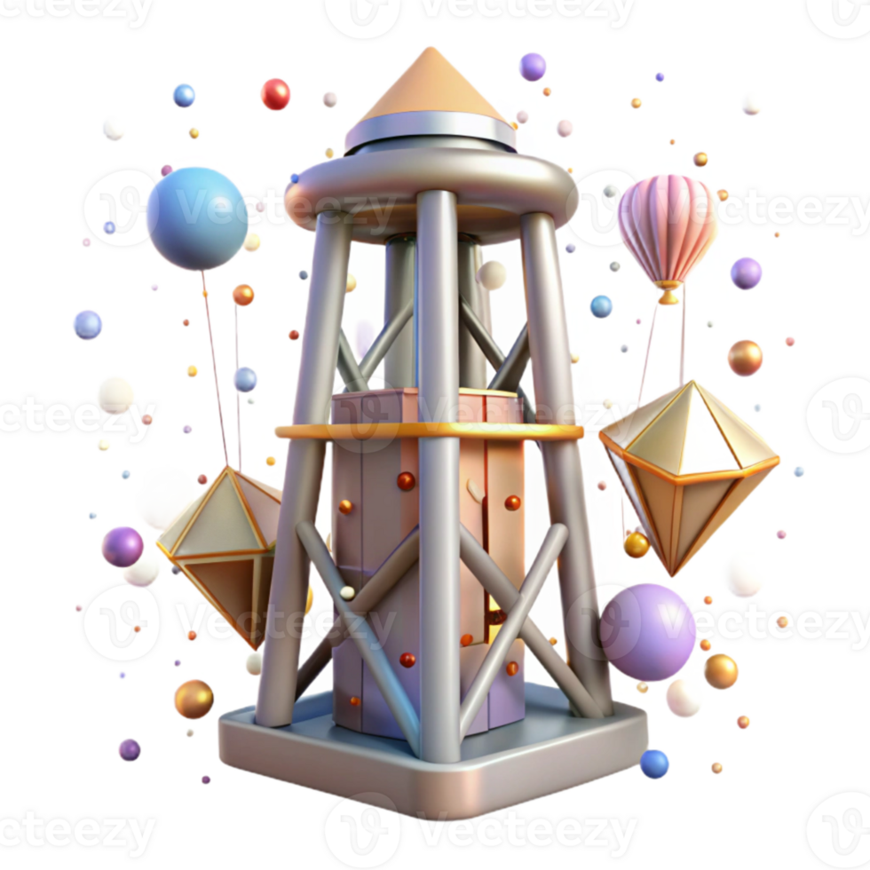 vibrant minimalist Space Elevator Climber Speed Isolated for Technology Projects genuine png
