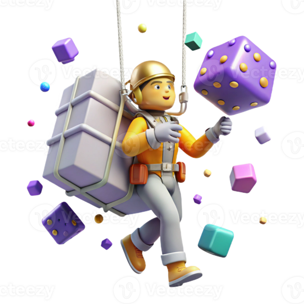 dramatic contemporary Space Elevator Climber with Cargo Isolated png