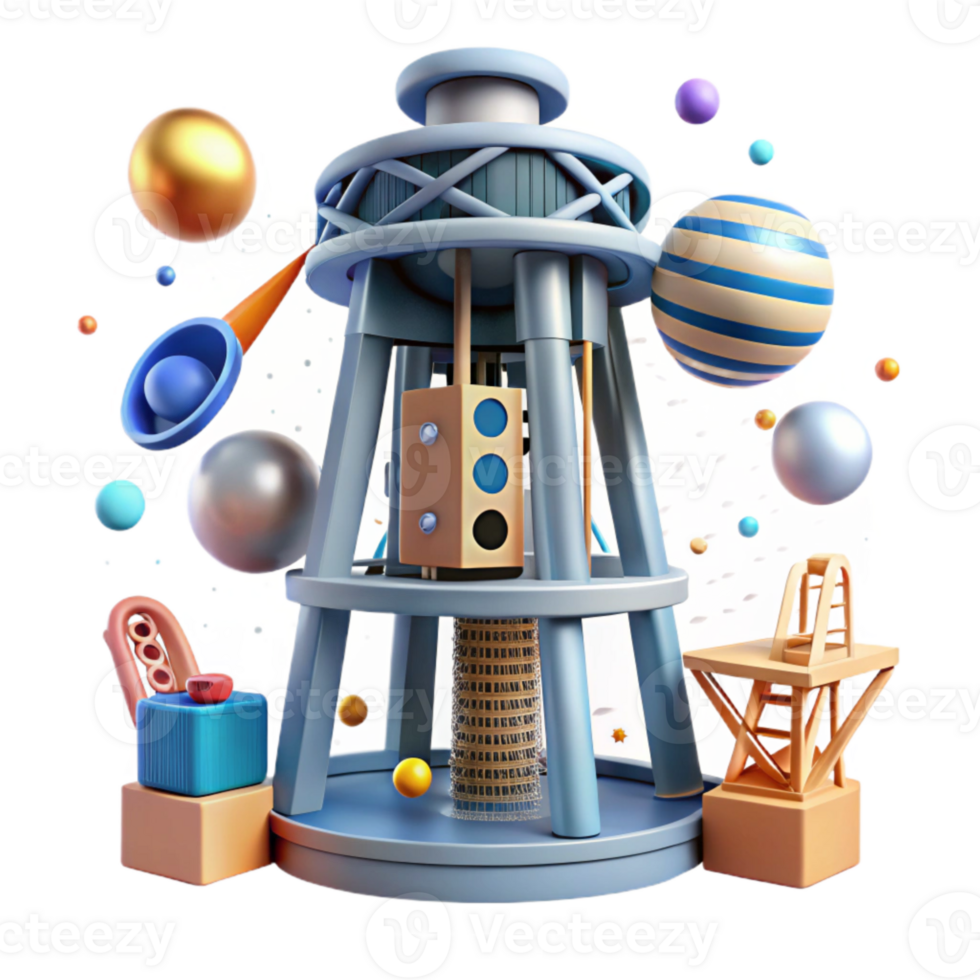 beautiful traditional Space Elevator Construction Process Cutout for Educational Resources high quality png