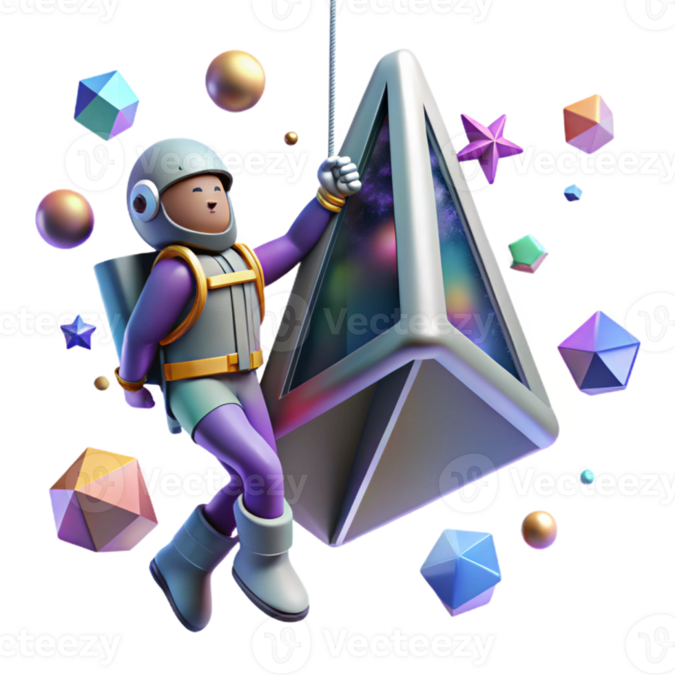 magnificent minimalist Space Elevator in Space Transparent Background premium png