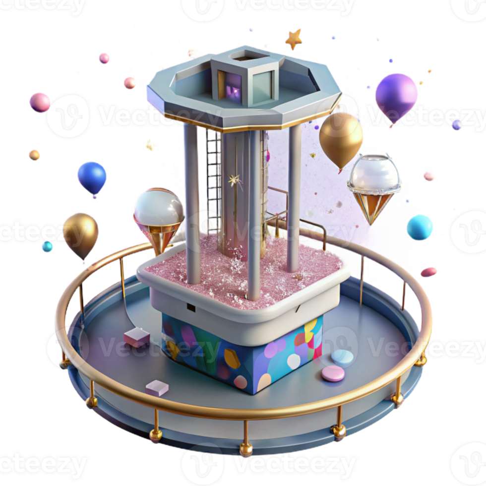 wonderful contemporary Space Elevator Platform Observation Deck Cutout high resolution png