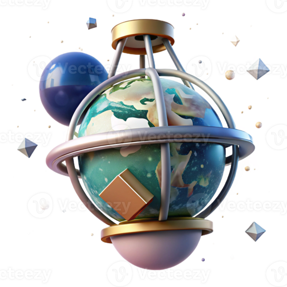 magnificent traditional Space Elevator Tether and Earth Transparent Background genuine png