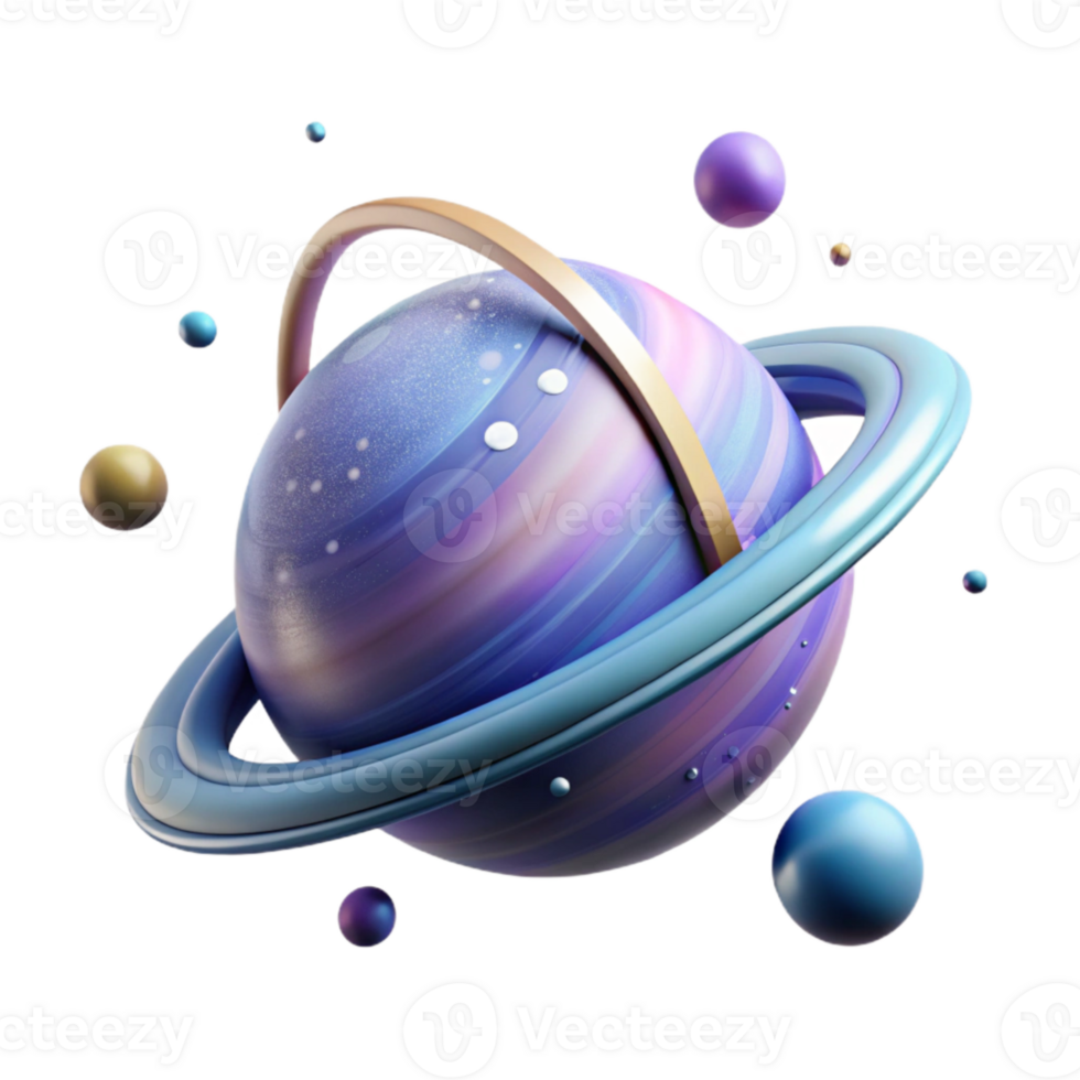 extraordinary abstract Space Planet with Rings Isolated for Educational Projects png
