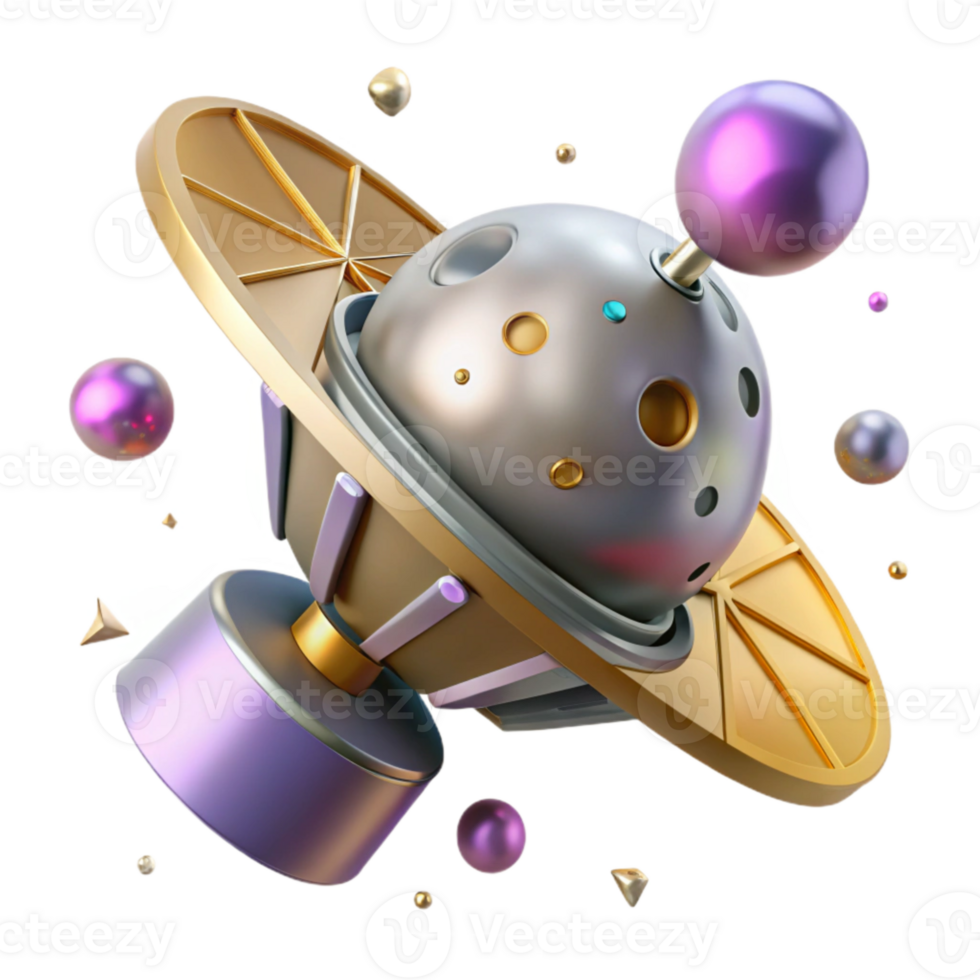 wonderful classic Space Probe Isolated for Astronomy Graphics genuine png