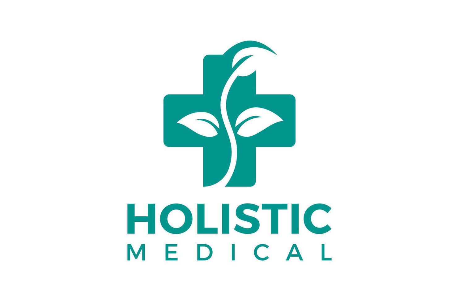 Holistic medical health logo design, medical icon with natural tree, mental health logo, modern herbal logo, herbal medicine, wellness tree therapy for body mind caregivers wellbeing rehabilitation vector
