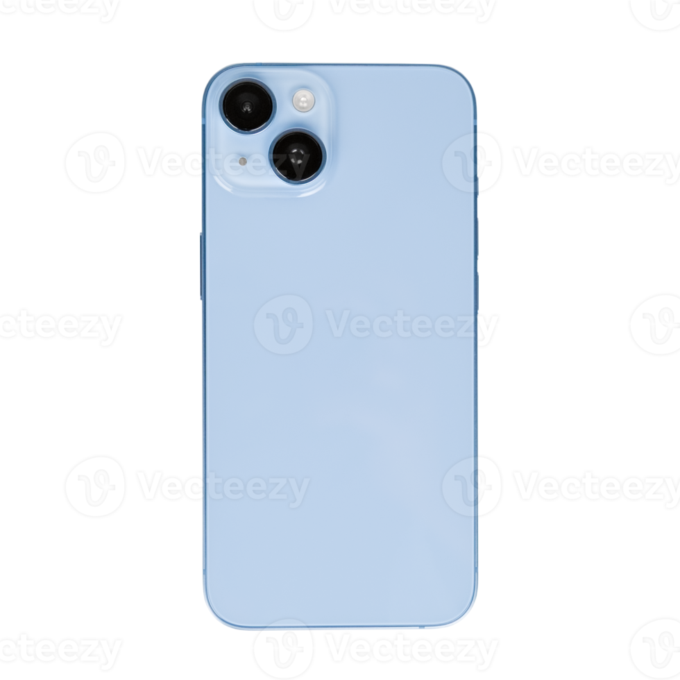 Mobile Blue Phone Isolated. png