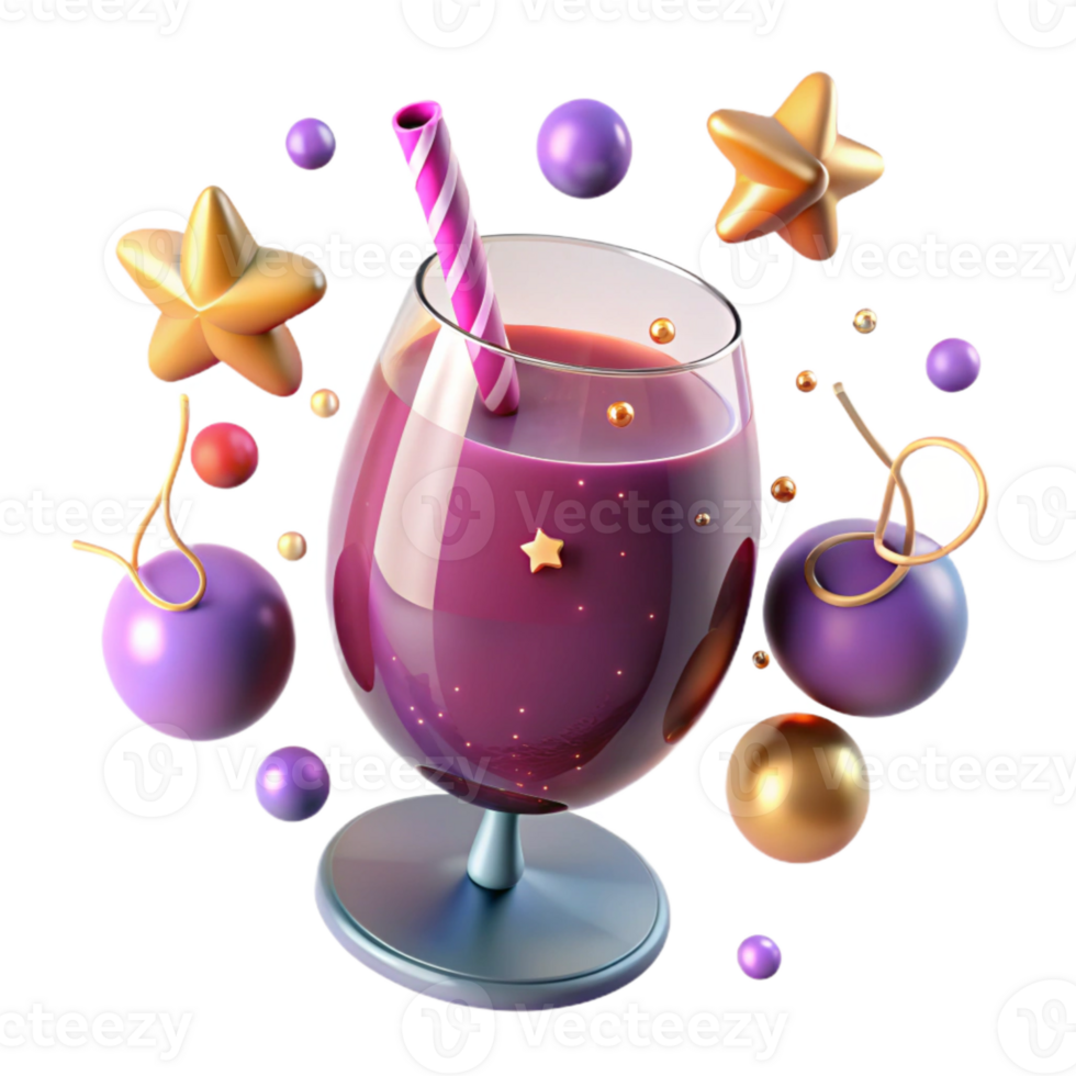 wonderful contemporary Sparkling Grape Juice Festive Beverage Cutout for Celebrations exclusive png