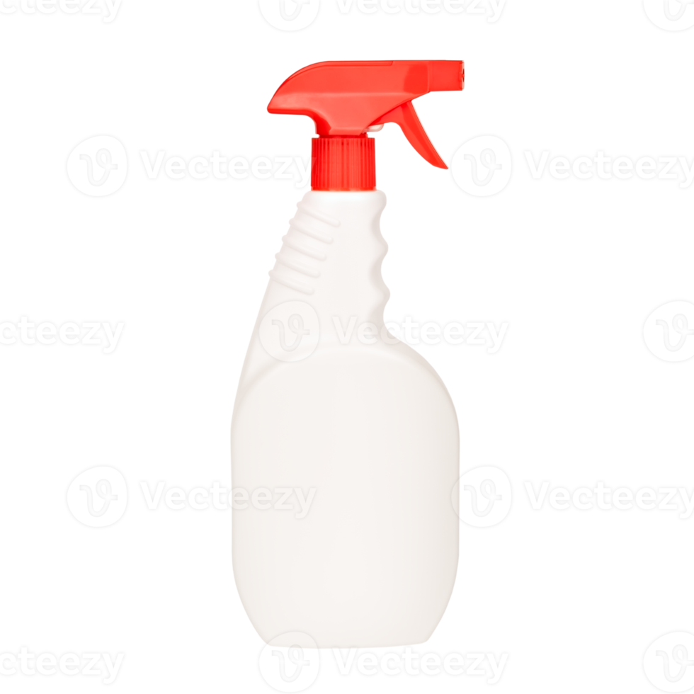white bottle with red cap with cleaning isolate. png