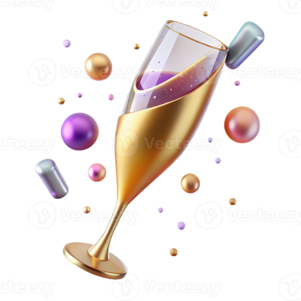 elegant artistic Sparkling Wine Flute Celebration Drink Cutout for Special Occasions authentic png