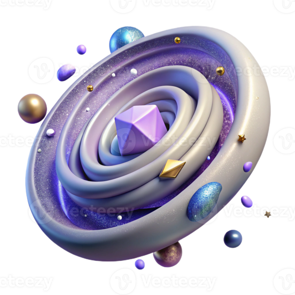 vibrant minimalist Spiral Galaxy Dynamics Isolated for Scientific Research high quality png